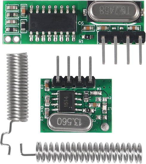 D-FLIFE 5pcs 433mhz Wireless RF Transmitter and Receiver with Antenna Ask Remote Control Module DIY Kit for Arduino