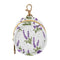 YETTASBIN Lavender Portable Pacifier Holder Case with Metal Hook Buckle & Zipper for