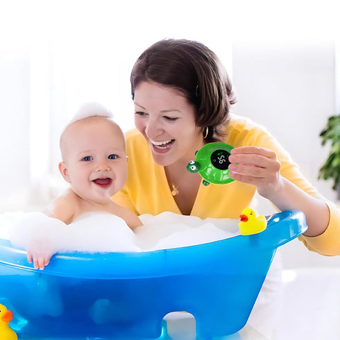 TKY Baby Bath Thermometer - Digital Floating Water Thermometer with LED Display & Color Temperature Alerts