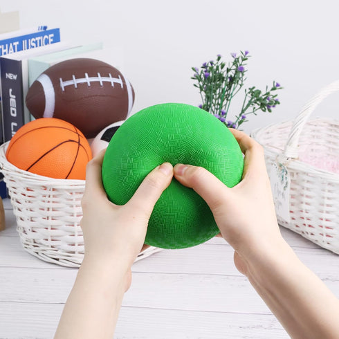 3 Otters 4PCS Sports Balls for Kids - Indoor & Outdoor Play Balls with Pump for Toddlers Football Soccer Basketball