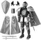 Knight Action Figures, Medieval Action Figures,Knight Armor Action Figure,Multi-Jointed Movable Robot Mannequin