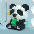 Larcele Micro Building Blocks Animal Set, DIY Mini 3D Toy Bricks, 330 Dots KLJM-10 (Panda Eat Bamboo)