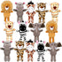 Elcoho 14 Pieces Safari Mini Jungle Animal Plush Toys Small Stuffed Forest