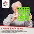 10 Pack MR CHIPS Jam-Proof Easy-Read Large Print Fingertip Bingo Cards with Sliding Windows in Green Style