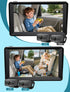 HUBOOK 7" 1080P 2 Dual Baby Car Camera, Split Screen Baby Car Monitor with Night Vision, Rear Facing Car Seat Camera