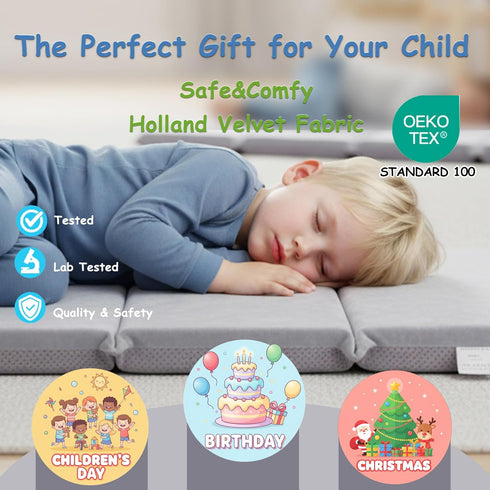 Tiita Kids Nap Mat, Foldable Play Mat, Sleeping Pad