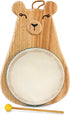 Green Tones Momma Bear Drum with Mallet, Multicolor, Model:3718