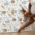 Watercolor Owls Baby Blanket for Girl & Boy, Soft Swaddle Blanket, 30x40, Boho Leaves