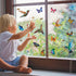32Pcs Watercolor Butterfly and Hummingbird Stickers, Self Adhesive Wall Decals for Bedroom, Nursery, Kids Playroom