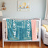 Infant(47"x60") KAINSY Custom Baby Blanket, Baby Personalized Name Blanket for Boys Kids with Double Layer Dotted