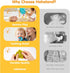 0-3-6-12 Set hahaland Baby Lovey Security Blanket, Plush Hanging Sensory Toy with Teether, Rattle & Crinkle for Infant