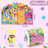 600Pcs Haooryx Bunny Egg Sticker Rolls - Easter Rabbit Animal Egg Make A Face Stickers Cute Make Your Own Self Adheisve