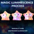 sofipal Creative Twinkle Star Shaped Plush Pillow, LED Night Light Glowing Cushions Stuffed Toys Gifts for Kids