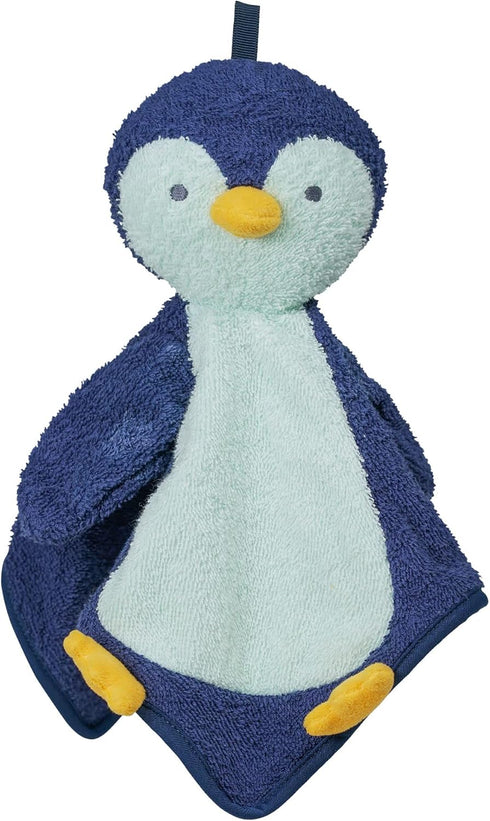 Manhattan Toy Penny Penguin Scrub-a-Dubbie Bathtime Puppet Washcloth for Infants, Toddlers and