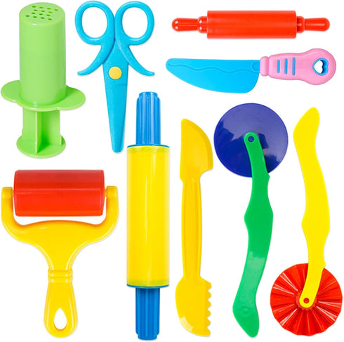 Dough Tool Kit,9 Pcs Basic Clay and Dough Tools Starter Set for