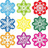 Fancy Land Christmas Stickers, Foil Snowflake Stickers for Holiday Party Supplies, 200Pcs Per Roll