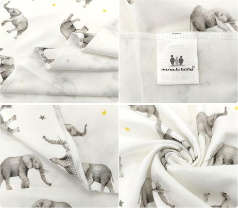 Set 6 Pack 100% 35" 35" Newborn Swaddle and Hat Cotton Knitted Muslin Baby Blankets x Baby Receiving Blankets Stroller