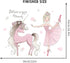 ROFARSO Cute Colorful Wall Stickers for Kids, Removable Decals for Nursery Baby Girls Bedroom Playroom (Ballet Girl