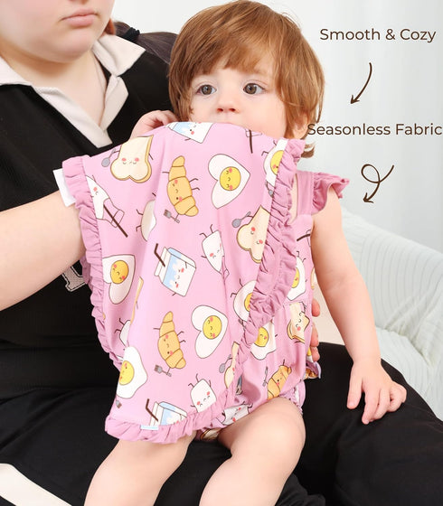 Girls,3-Pack Burp Cloths for Baby Extra Absorbent Burping Cloth Baby Washcloths Towel for Unisex, Viscose Made from