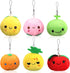 6 Pcs Soft Mini Plush Fruits - Colorful Stuffed Fruits Lovely Peach, Orange, Pineapple, Cantaloupe for Toddlers,