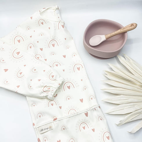 Long Sleeve Baby Bib - Waterproof Toddler Art Smock Feeding Apron