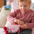 HABA Snug Up Doll Rumbi, 10" Soft Doll with Black Hair and Pink Overalls, Machine Washable for 18 Months and Up