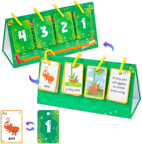 Lachilly Sentence Building Flip Chart, 26 Sentence Builder Game for Vocabulary & Grammar Training