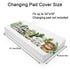 Cute Tropical Jungle Safari Animals Leaves Changing Pad Covers Lion Elephant Giraffe Zebra Hippo Baby Change Table Pad Cover for Boys Girls Soft Stretchy Changing Mat Sheets 32''x16''