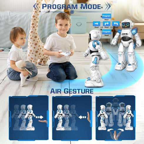 Programmable 3 4 5 6 7 8 VATOS Robot Toys for Kids - Smart Talking Voice Remote Control Robot, Gesture Sensing Emo