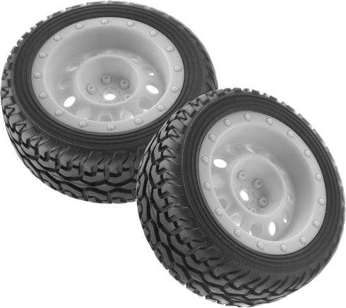 ShareGoo 75mm RC Rally Car Tires and Plastic Wheel Rims, Compatible with Traxxas Tamiya HSP HPI Kyosho 1/10 RC Cars