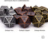 Haxtec Antique Copper Metal DND Dice Set - 7 Polyhedral Dice Compatible with Dungeons and Dragons