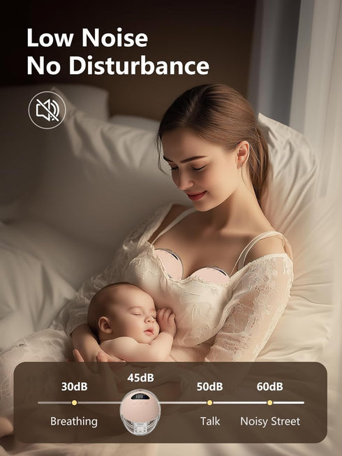 4 12 24mm 2 Pack Hands Free Breast Pump, Wearable Breastfeeding Pump, Lightweight Portable Electric Pump Modes