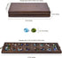 AMEROUS Wooden Mancala Board Game Set with 72+8 Bonus Multi Color Glass Stones - Classic Family Game