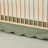 Brandream Scallop Edge Cotton Crib Skirt Toddler Bedskirt Baby Nursery Crib Bed Skirt Boho Bohemian Neutral Solid Color
