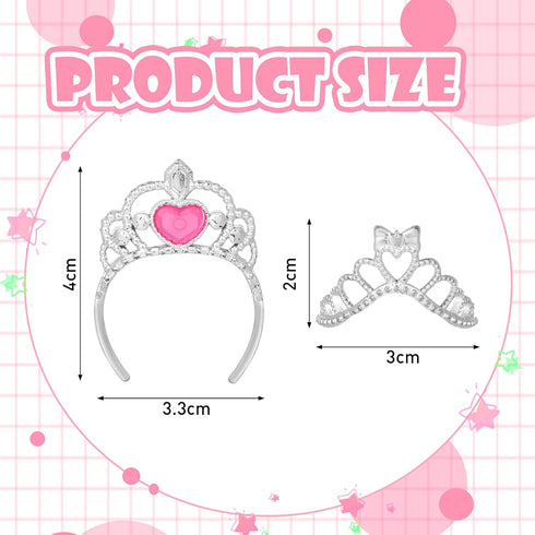 Sumind Doll Accessories Jewelry Set 20 Pieces Doll Necklace Crown Play Set Doll Dress up Jewelry includes 10 Necklaces and 10 Crowns for 11.5 Inch Doll