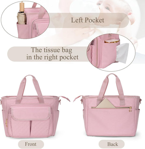 LUXJA Large Wearable Breast Pump Bag with a Waterproof Mat for Wearable Breastfeeding Pump, Carrying Tote Bag