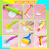 Wxqfumy Set, 31 3D Dough Tool Pcs Basic Dough Tools Kits for Kids, Dough Accessories Includes Storage Container, Mat