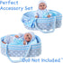 BABESIDE 8 Pcs Reborn Baby Doll Accessories with Bassinet - Outfit Accessories for 17-22 Inch Reborn Doll