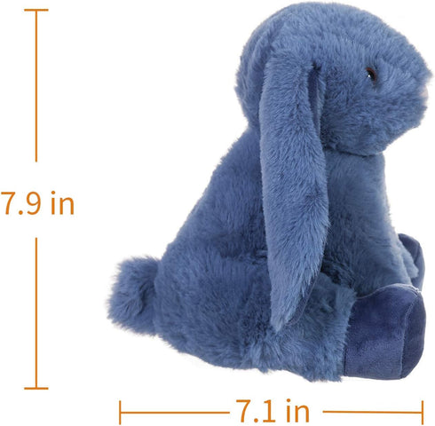 Apricot Lamb Toys Plush Navy Blue Bunny Rabbit Stuffed Animal, 8 Inches with Fluffy Soft Ears