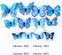 Somotersea 24Pcs 3D Butterfly Wall Decor, Removable Decoration for Girls Room & Birthday Party, Blue