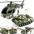 27" 3 4 5 6 Dwi Dowellin Large Friction Powered Military Truck Car Toy with Helicopters and Tank,Army Semi Truck Toys