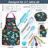 Set 27 3-7 Anpro Complete Kids Cooking and Baking - Pcs Includes Aprons for Boys, Chef Hat, Mitt & Utensil to Dress Up
