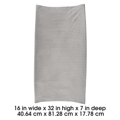 Gray Ribbed Minky Boppy Changing Pad Cover for Ultimate Comfort