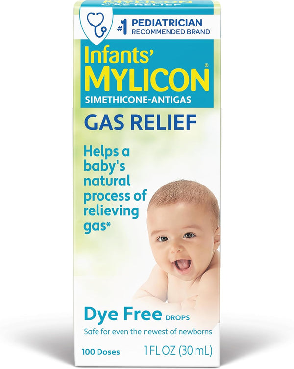 MYLICON Infants Gas Relief Drops for Infants and Babies, Dye Free Formula,