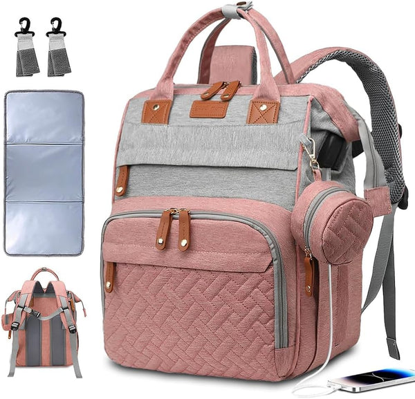 SHITIESHOU Diaper Bag Backpack Baby Bag for Mom Dad with Changing Pad, 19