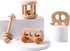 Organic Wooden Baby Rattle Toy - Montessori Rattle Roller, Waldorf Inspired Grasping Toddler Toys