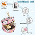 PYBUG Panda Round Pacifier Storage Case, Polyester & TPU Lined with Hook Buckle, Pacifier Container Box for Baby