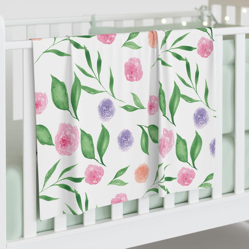 GENERIC Floral Swaddle, Newborn Wrap, Gender Neutral Nursery Decor, Infant Receiving Blanket