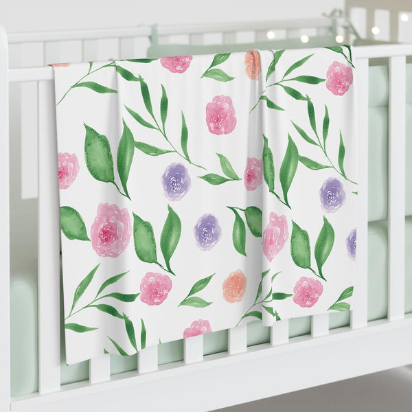 GENERIC Floral Swaddle, Newborn Wrap, Gender Neutral Nursery Decor, Infant Receiving Blanket