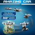 FDJ Remote Control Car, Transforming Car Robot with Flashing Light, 1:18 Scale, 360 Degree Drifting